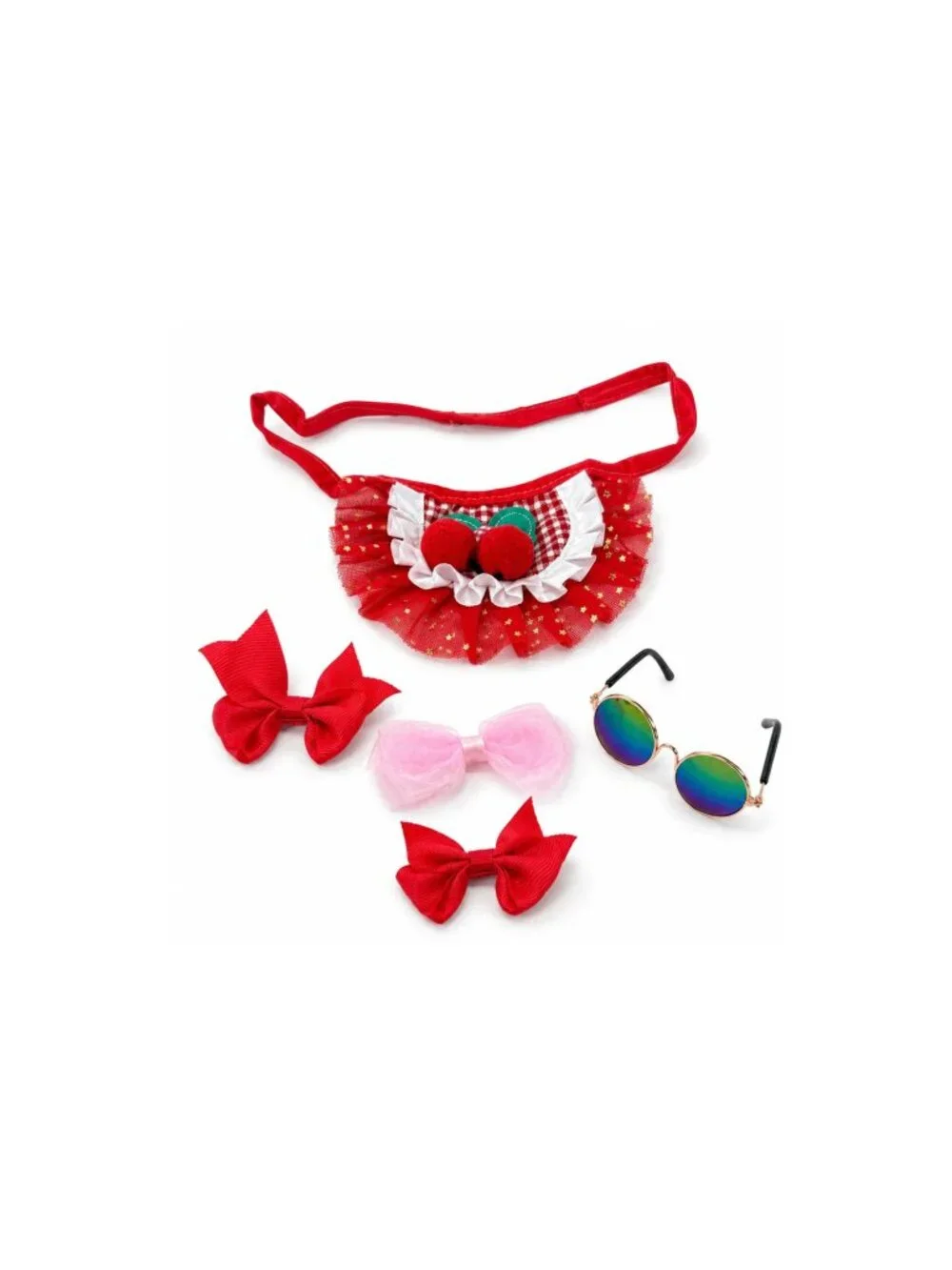 Princess Pup Dog Tutu Gift Set XS | Pink & Yellow Tutus, Sunglasses & Bows